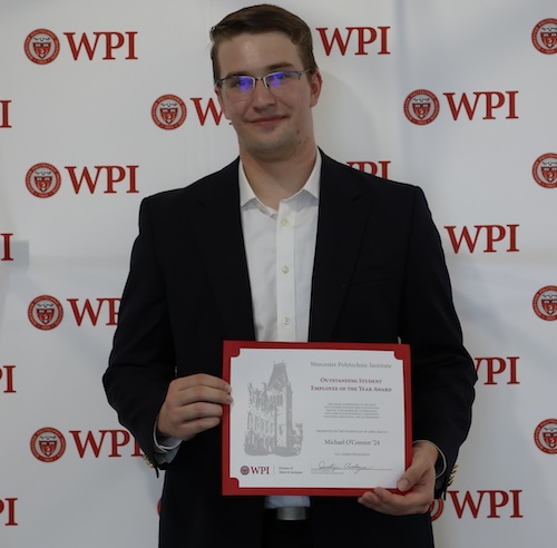 Michael O'Connor with award