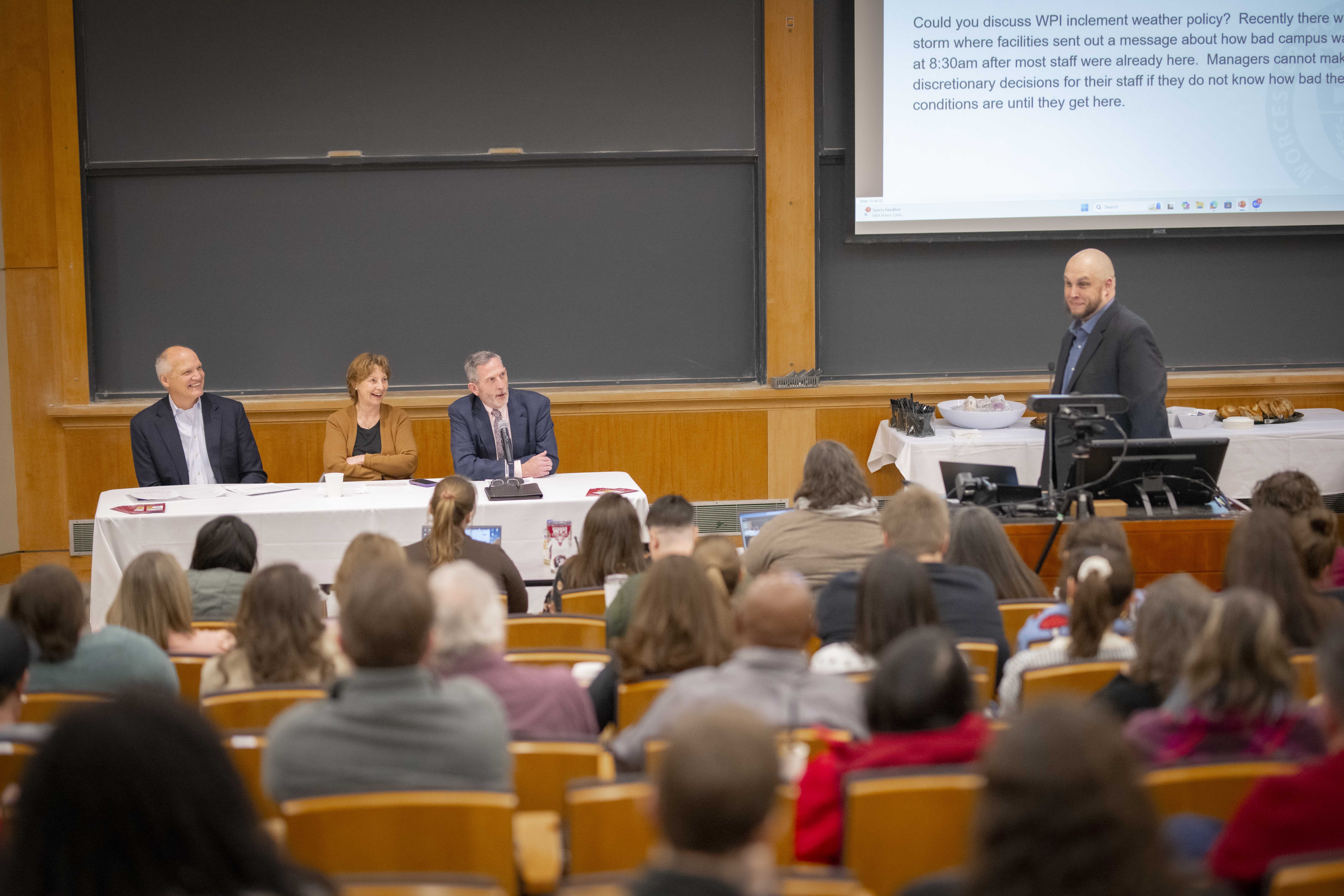 Panel during March 2025 All staff meeting